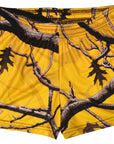 RF Wear Women's Tree Camo Shorts - Yellow