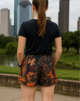 RF Wear Women's Tree Camo Pocket Shorts - Sunset - Model Back View