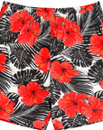 RF-Wear Women's Tropical Flower Short in Coral on black/White