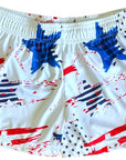 RF Wear Women's Patriotic Grunge Shorts - Red/White/Blue