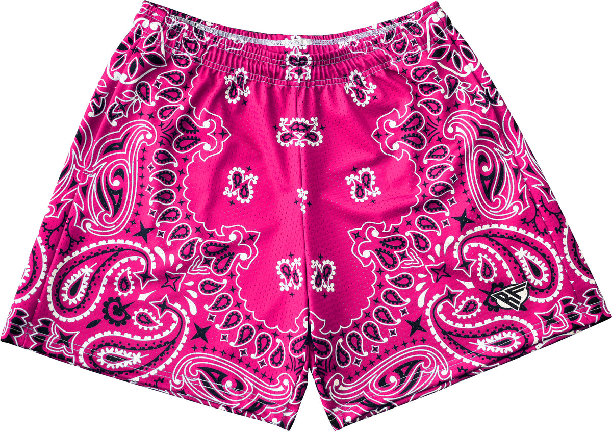 RF Mesh Bandana Shorts - Fuchsia