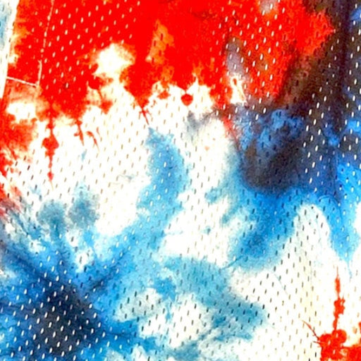 RF Wear Mesh Patriotic Tie Dye Shorts - Red/White/Blue