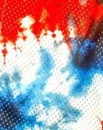 RF Wear Mesh Patriotic Tie Dye Shorts - Red/White/Blue