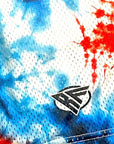 RF Wear Mesh Patriotic Tie Dye Shorts - Red/White/Blue