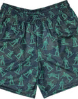 RF-Wear Men's Mesh Soldier Shorts in Camo Green