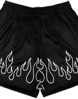 RF Wear Men's Mesh Fire Shorts - Black/White
