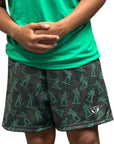 RF Wear Men's Mesh Soldier Shorts - Camo Green - Model Front View