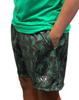 RF Wear Men's Mesh Soldier Shorts - Camo Green - Model Side View