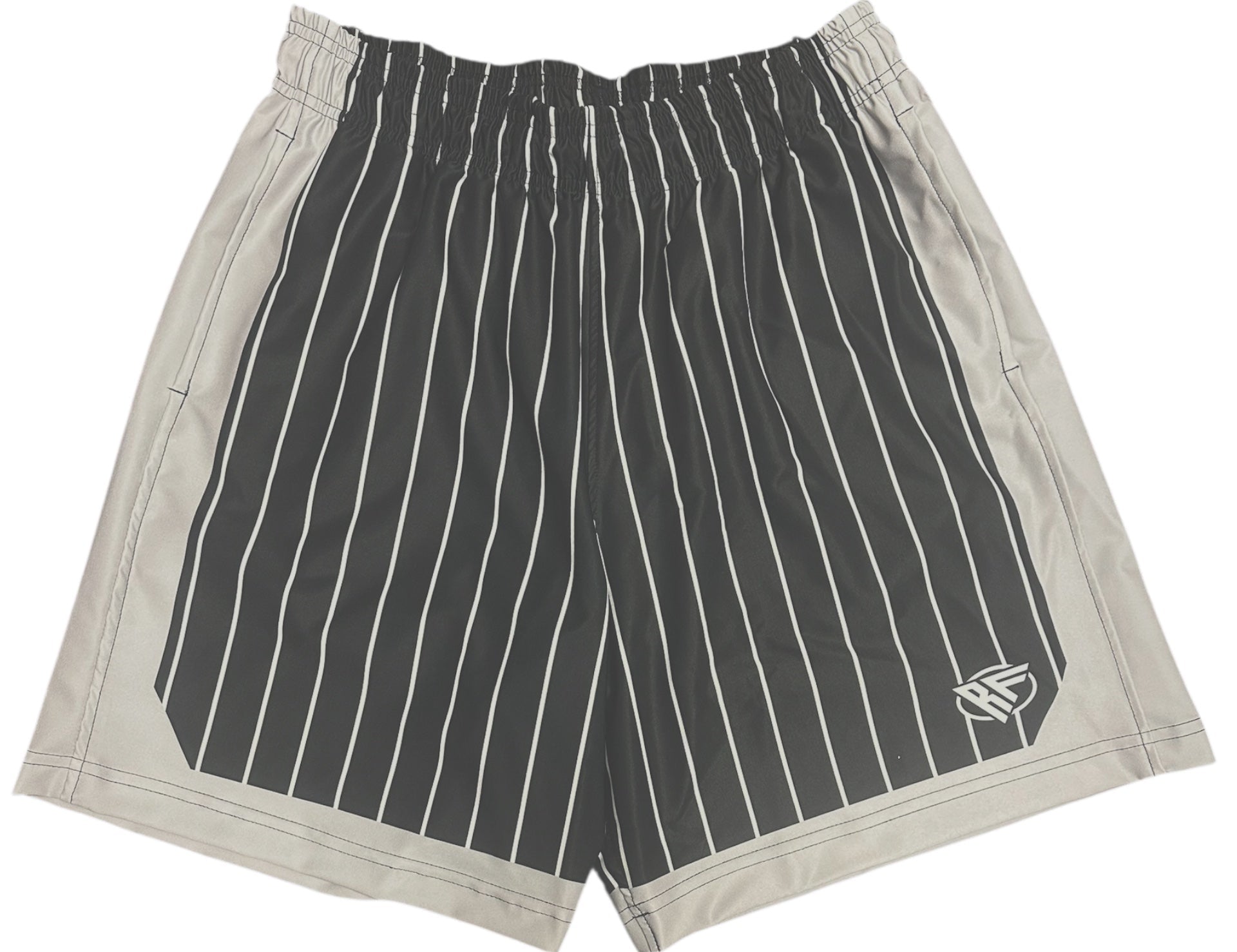 RF Wear Swim Trunks Sporty Stripes - Black/White/Grey - Front