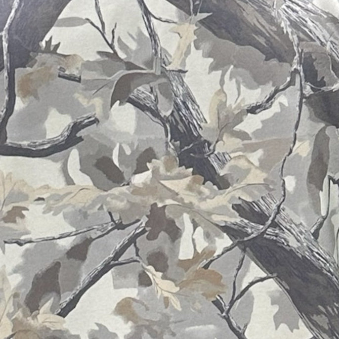 RF Wear Women's Lightweight Crossed-Back Top - Tree Camo - Cream/Grey - Close Up