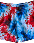 RF Wear Patriotic Tie Dye Shorts - Red/White/Blue