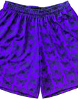 RF-Wear Men's Mesh Butterfly Shorts in Purple
