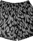 RF-Wear Men's Mesh Flame Shorts in Black/Grey