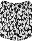 RF-Wear Men's Mesh Flame Shorts in White/Black