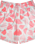 RF-Wear Men's Mesh Heart Shorts in White/Pink