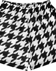 RF-Wear Men's Mesh Houndstooth Shorts in Black/White