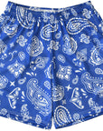 RF-Wear Men's Mesh Paisley Shorts in Blue/White