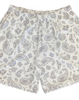 RF Wear Men's Paisley Shorts - Cream/Grey
