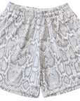 RF-Wear Men's Snakeskin Shorts in Cream/Grey