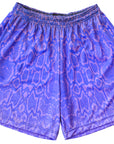RF Wear Men's Snakeskin Shorts - Purple