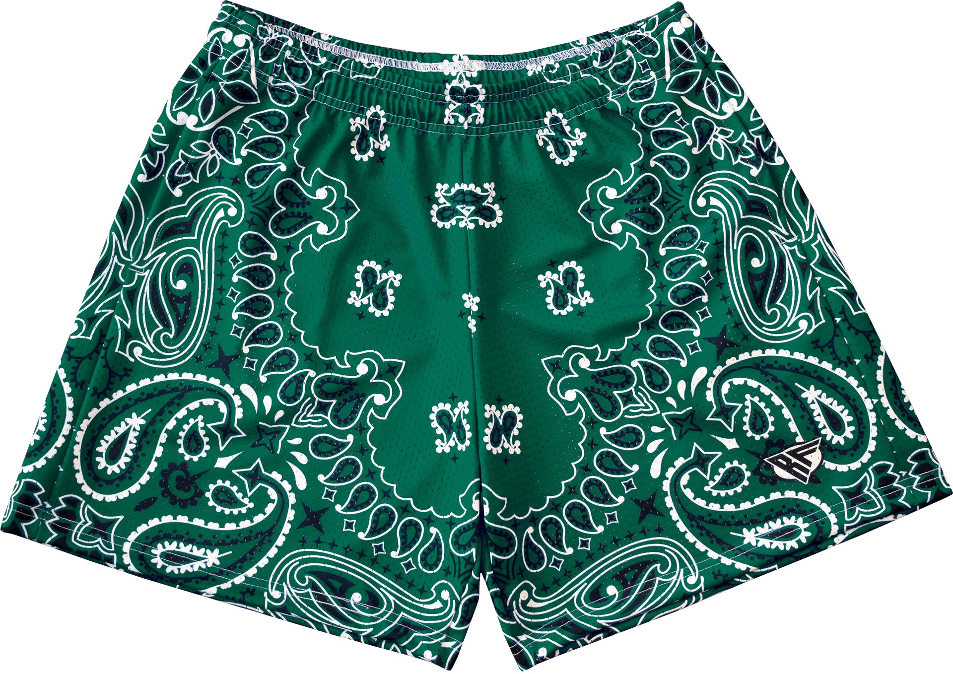 RF Wear Men's Mesh Bandana Shorts - Green