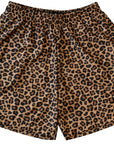 RF Wear Men's Mesh Animal Print Shorts - Cheetah - Brown