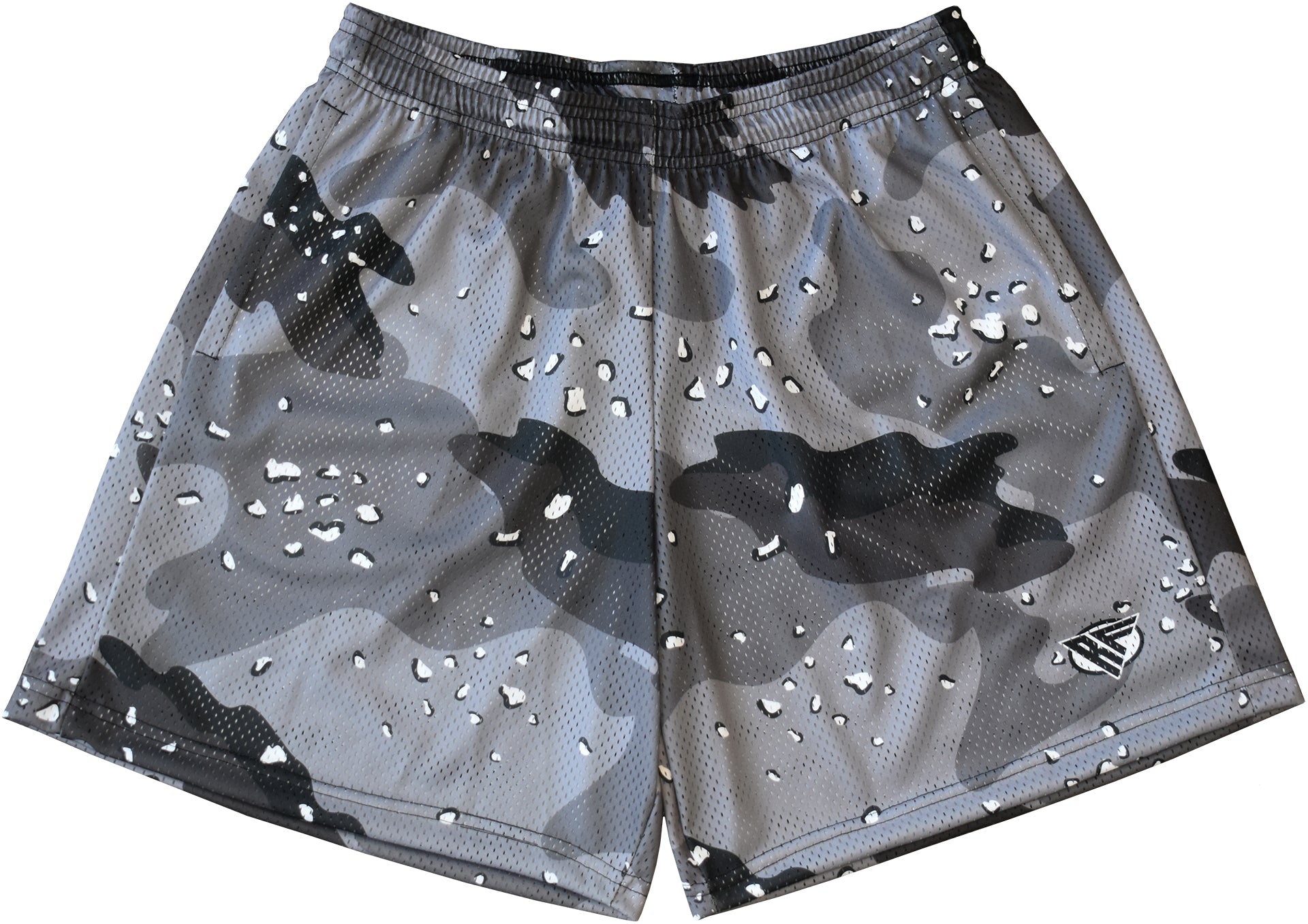 RF Wear Men's Mesh Desert Camo Shorts - Grey