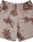 RF Wear Men's Mesh Desert Camo Shorts - Tan/Brown
