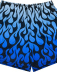RF Wear Men's Mesh Flame Shorts - Black/Blue