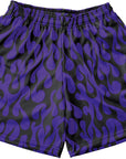 RF Wear Men's Mesh Flame Shorts - Purple/Black