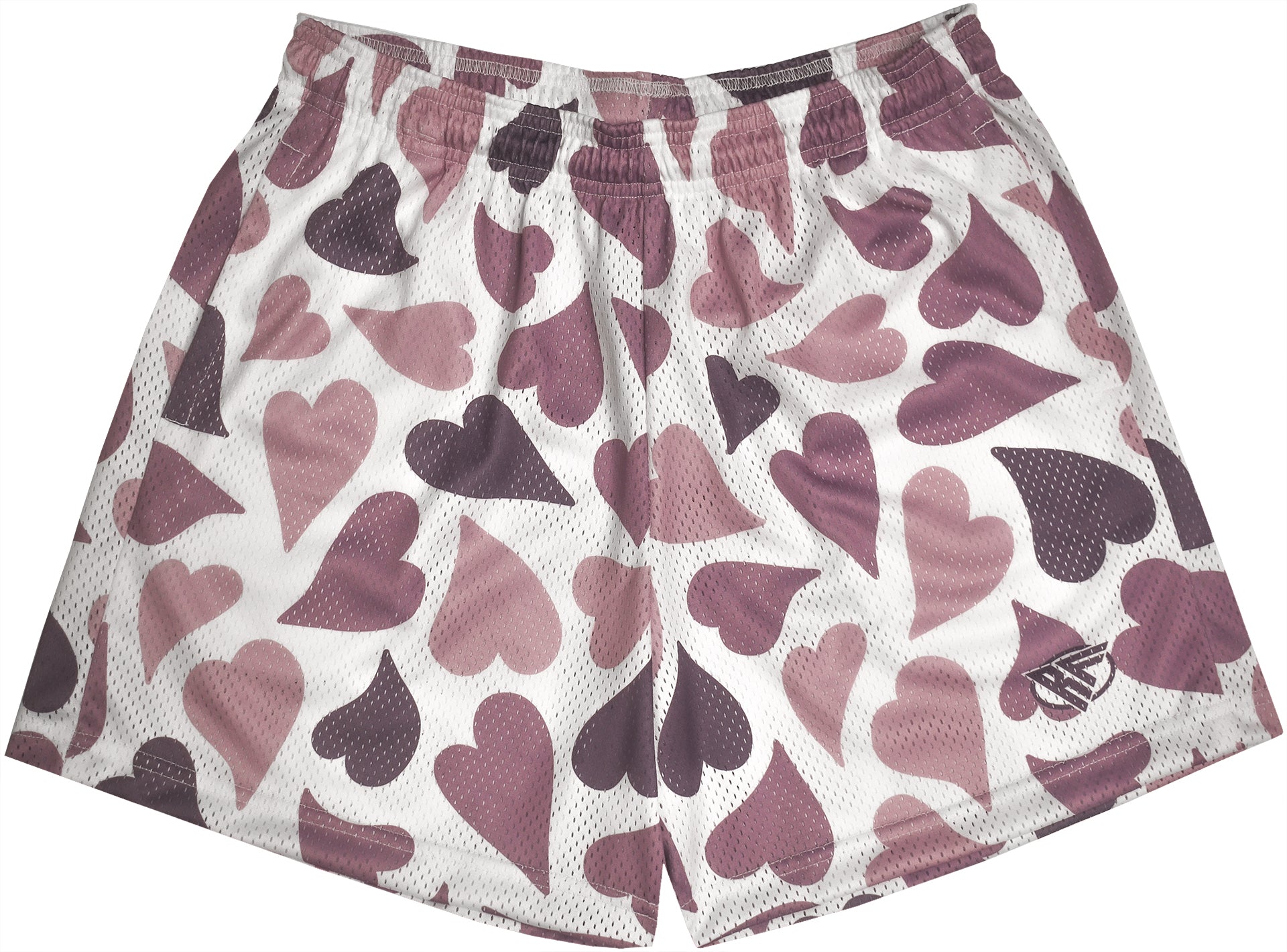 RF Wear Men's Mesh Heart Shorts - White/Purple