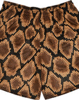 RF-Wear Men's Mesh Snakeskin Shorts - Brown