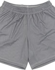 RF Wear Men's Mesh Solid Color Shorts - Grey