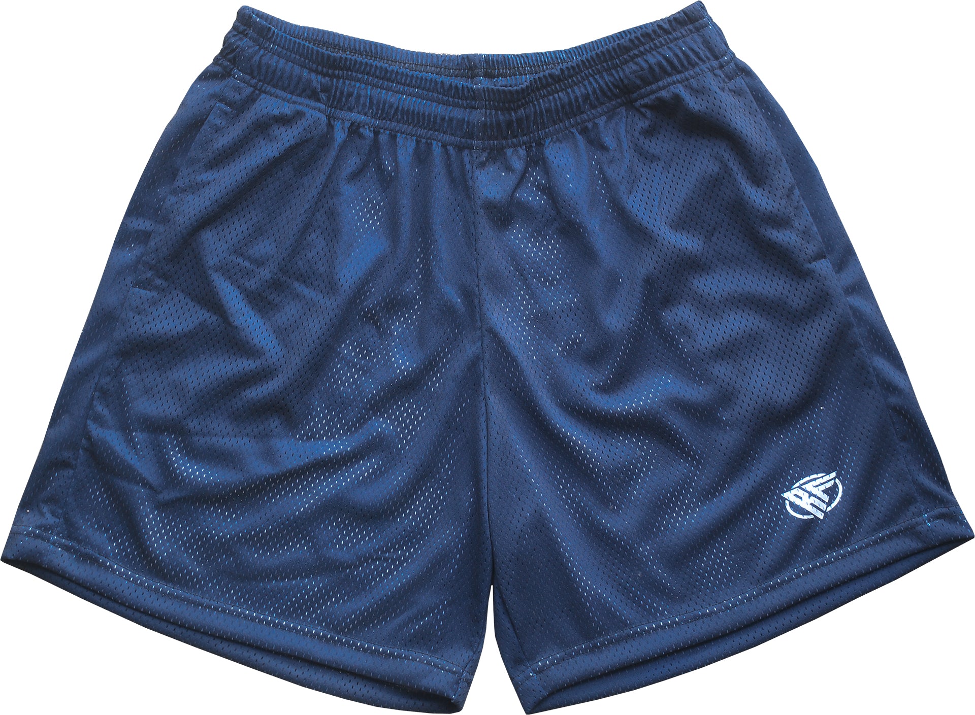 RF Wear Men's Mesh Solid Color Shorts - Navy