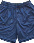 RF Wear Men's Mesh Solid Color Shorts - Navy