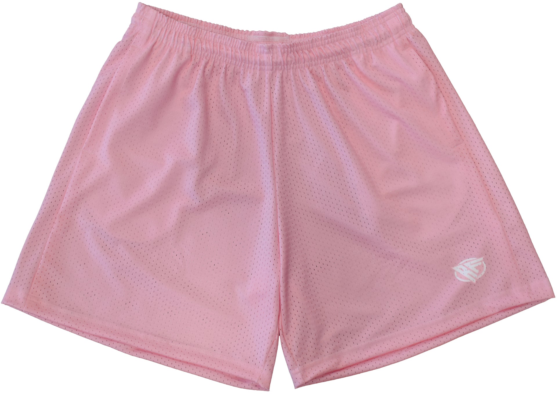 RF Wear Men's Mesh Solid Color Shorts - Pink