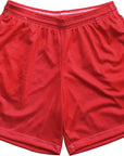 RF Wear Men's Mesh Solid Color Shorts - Red
