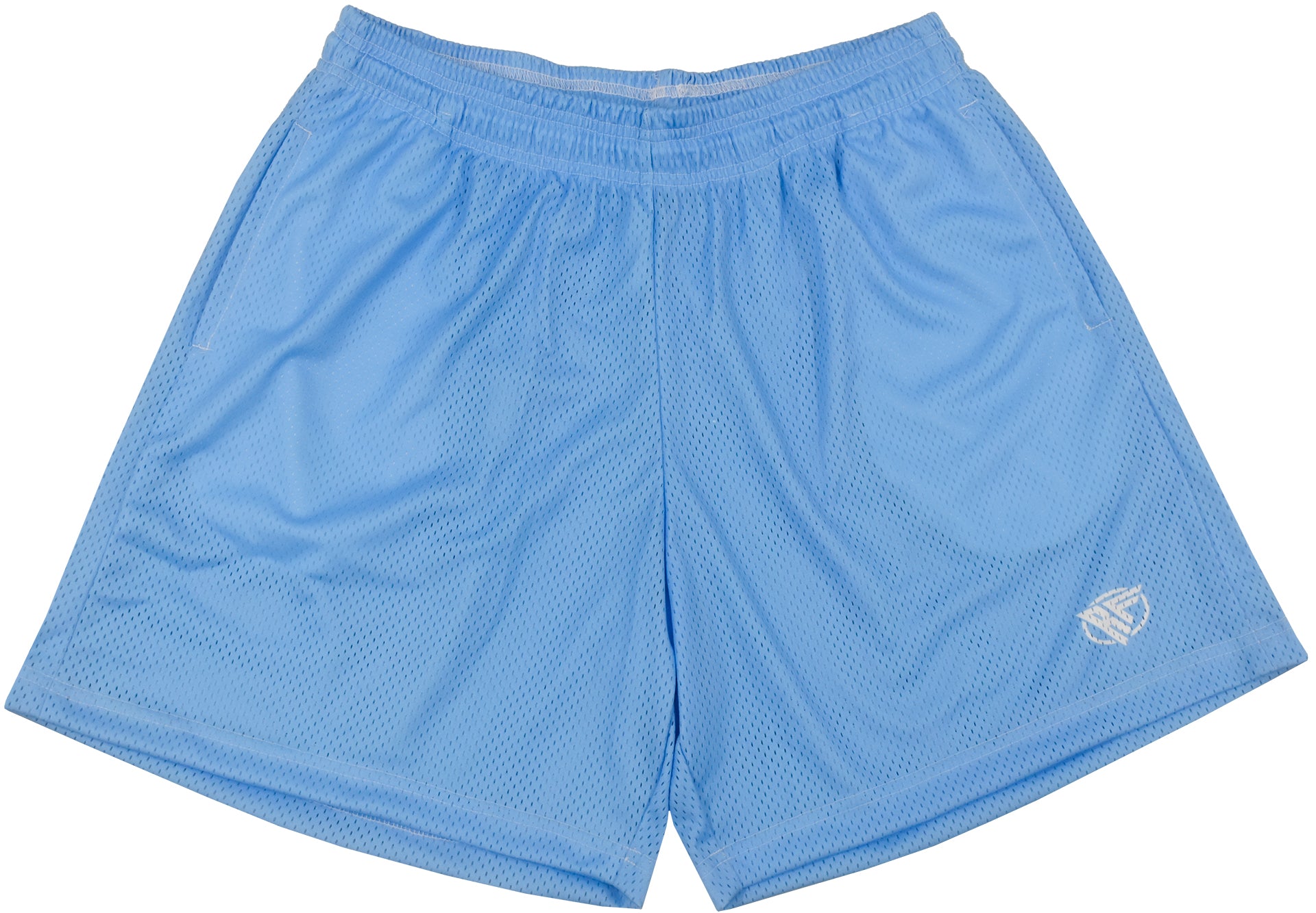 RF Wear Men's Mesh Solid Color Shorts - Sky-Blue