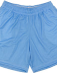 RF Wear Men's Mesh Solid Color Shorts - Sky-Blue