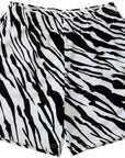 RF Wear Men's Mesh Animal Print Shorts - Zebra - Black/White
