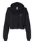RF Wear Women's Cropped Fleece Lightweight Hoodie - Black