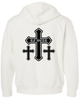 Unisex RF Wear Cross Hoodie - White