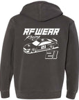 Unisex RF Wear Racing Hoodie - Pepper - Back