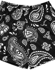 RF Wear Women's Paisley Pocket Shorts - Black/White