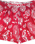 RF Wear Women's Paisley Shorts - Red/White