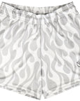 RF Wear Women's Flame Pocket Shorts - White/Grey - Front