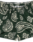 RF-Wear Women's Paisley Shorts - Pine/Cream