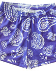 RF-Wear Women's Paisley Shorts - Purple/White
