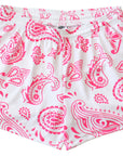 RF-Wear Women's Paisley Shorts - White/Fuchsia