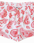 RF-Wear Women's Paisley Shorts - White/Red